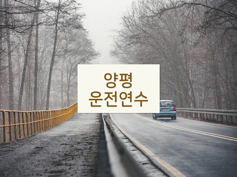 양평운전연수 후기