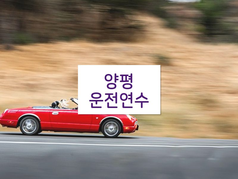 양평운전연수 후기