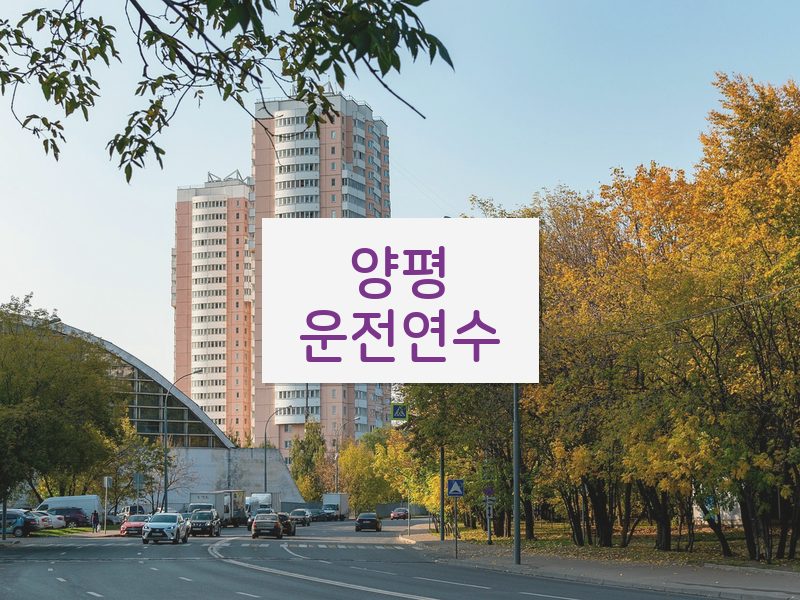 양평운전연수 후기