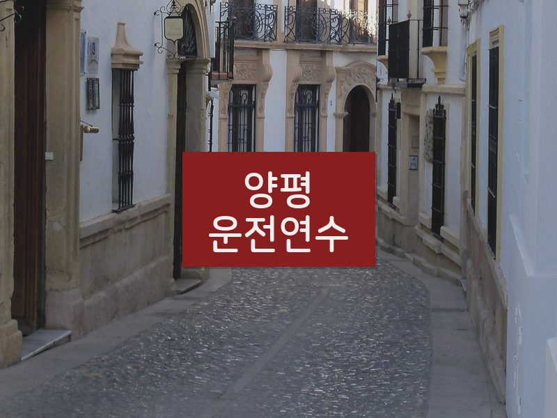 양평운전연수 후기
