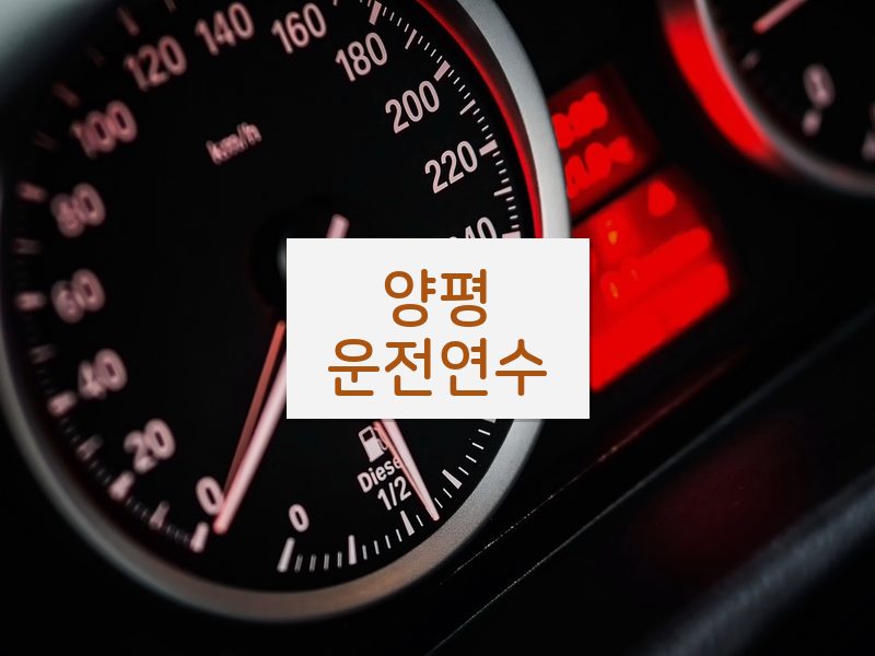 양평운전연수 후기