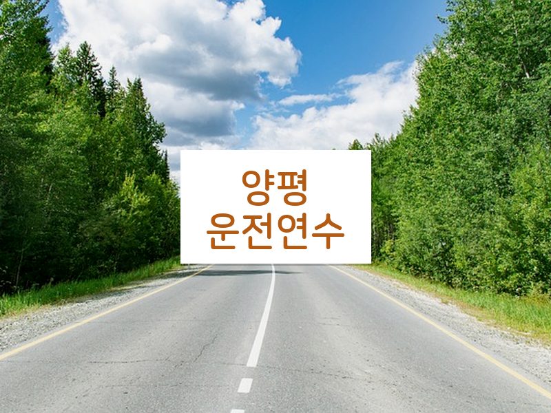 양평운전연수 후기
