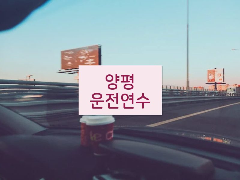 양평운전연수 후기