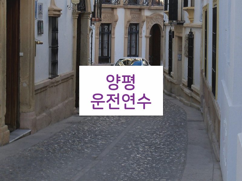 양평운전연수 후기