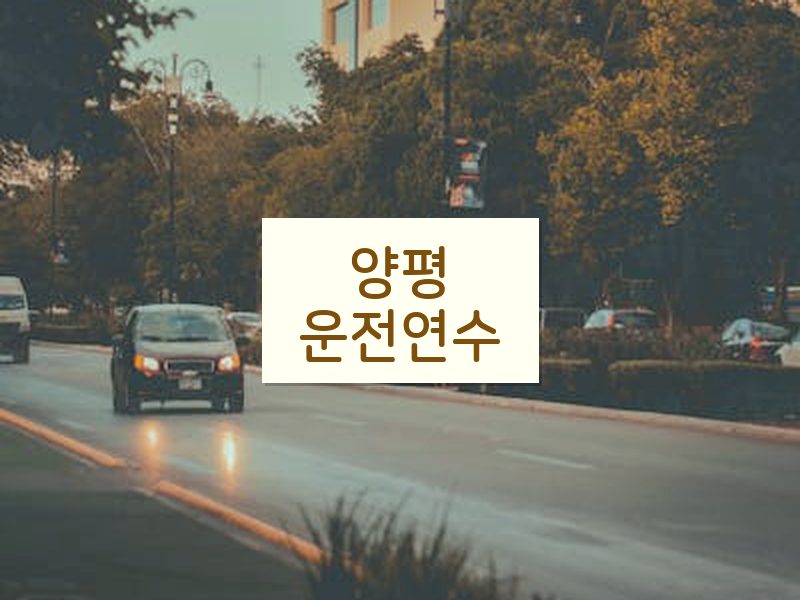 양평운전연수 후기