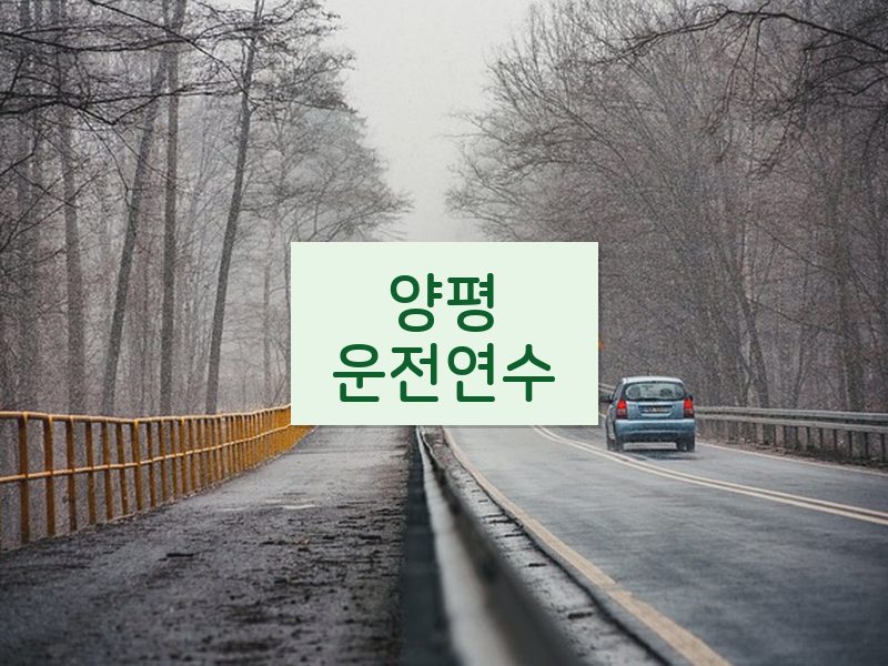 양평운전연수 후기