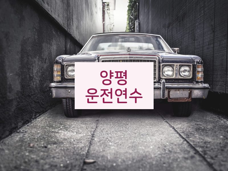 양평운전연수 후기