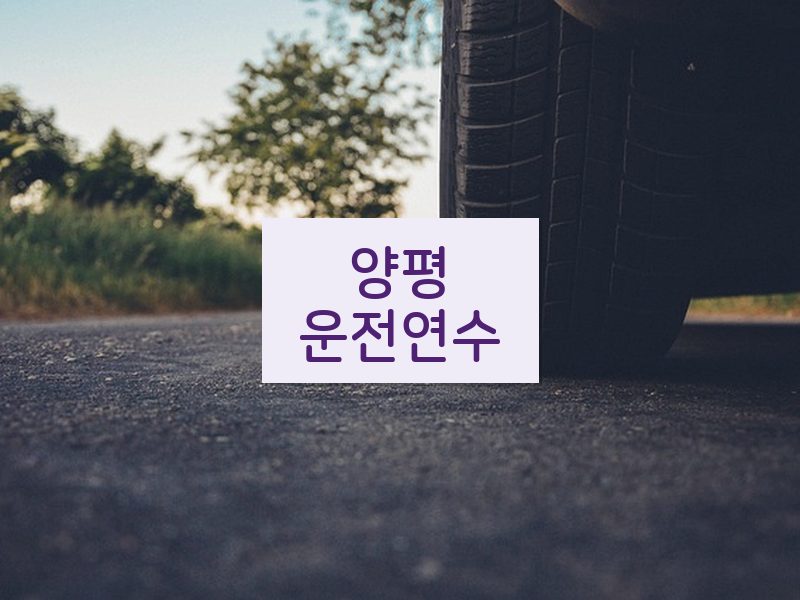 양평운전연수 후기