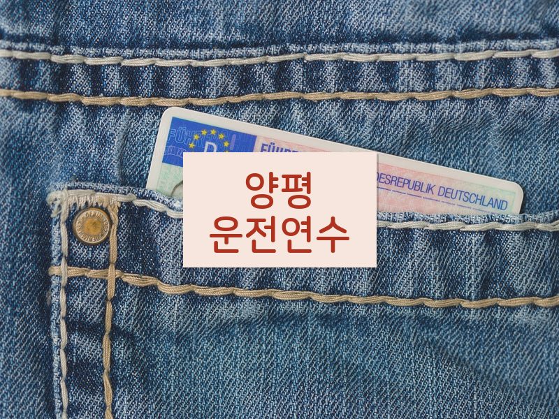 양평운전연수 후기