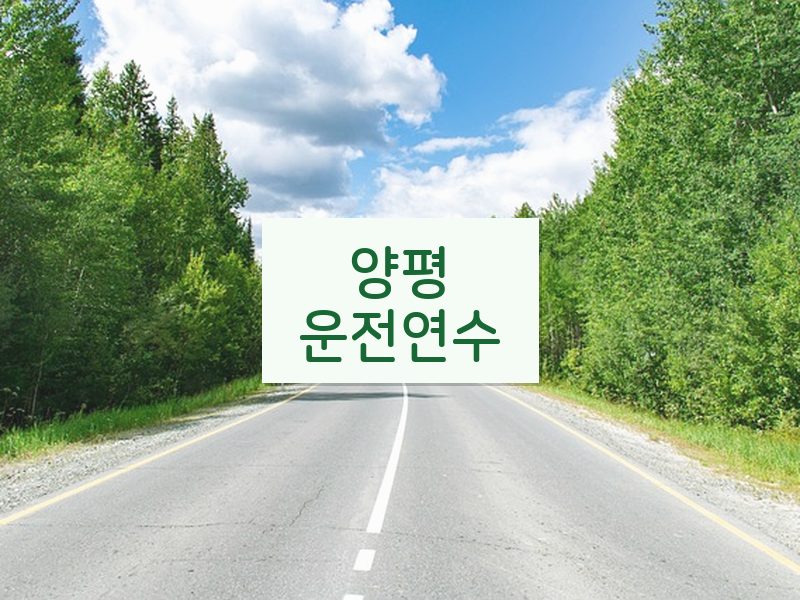 양평운전연수 후기