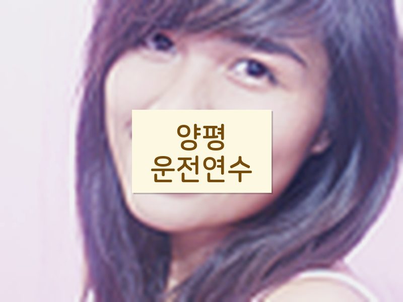 양평운전연수 후기