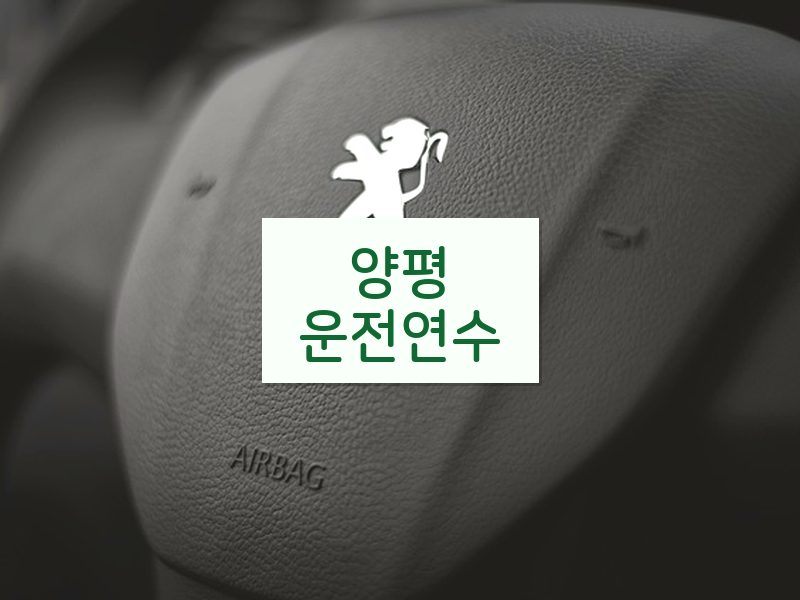 양평운전연수 후기
