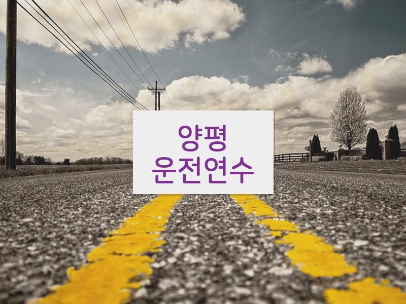 양평운전연수 후기