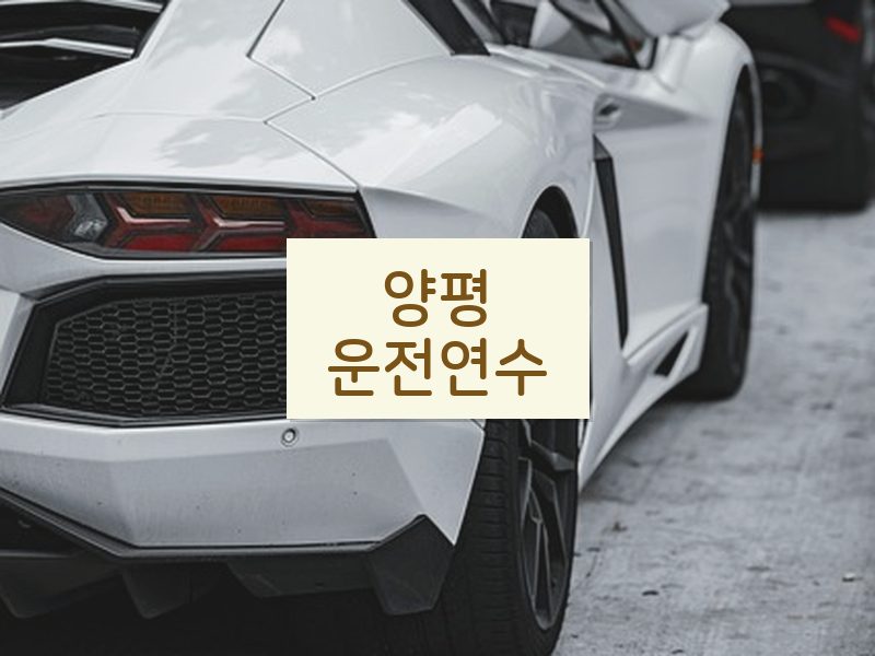 양평운전연수 후기
