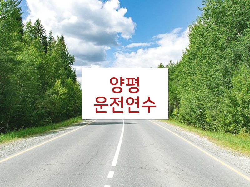 양평운전연수 후기
