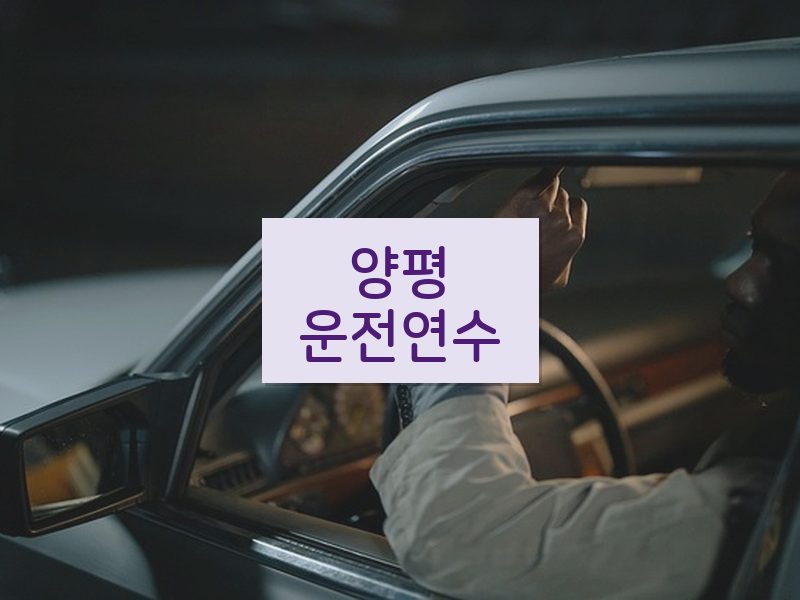 양평운전연수 후기