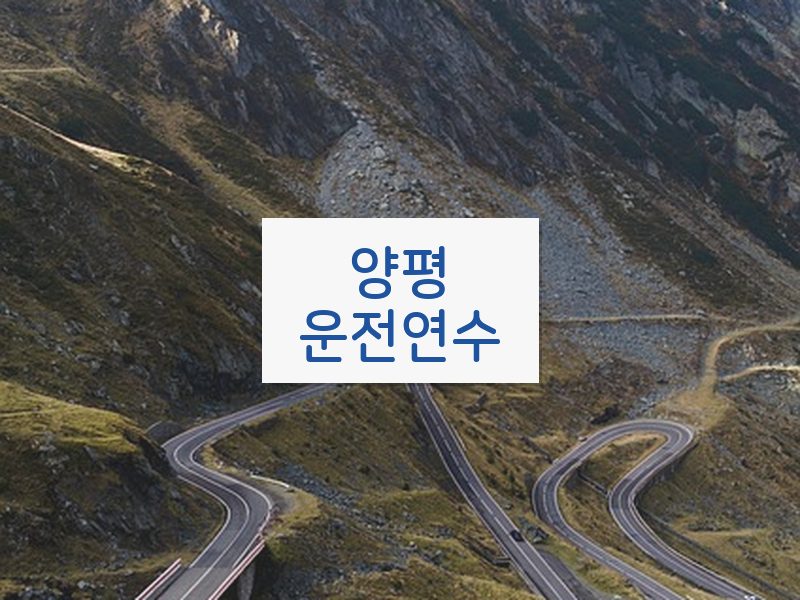양평운전연수 후기