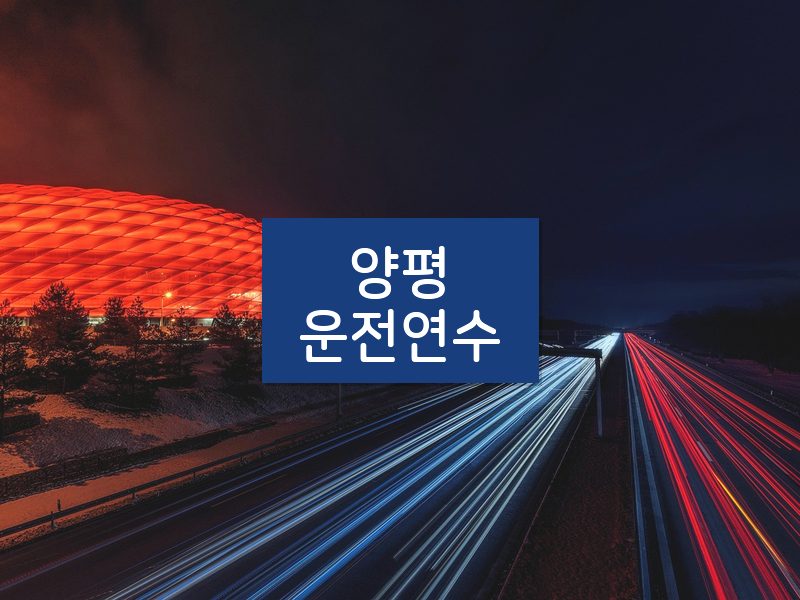 양평운전연수 후기
