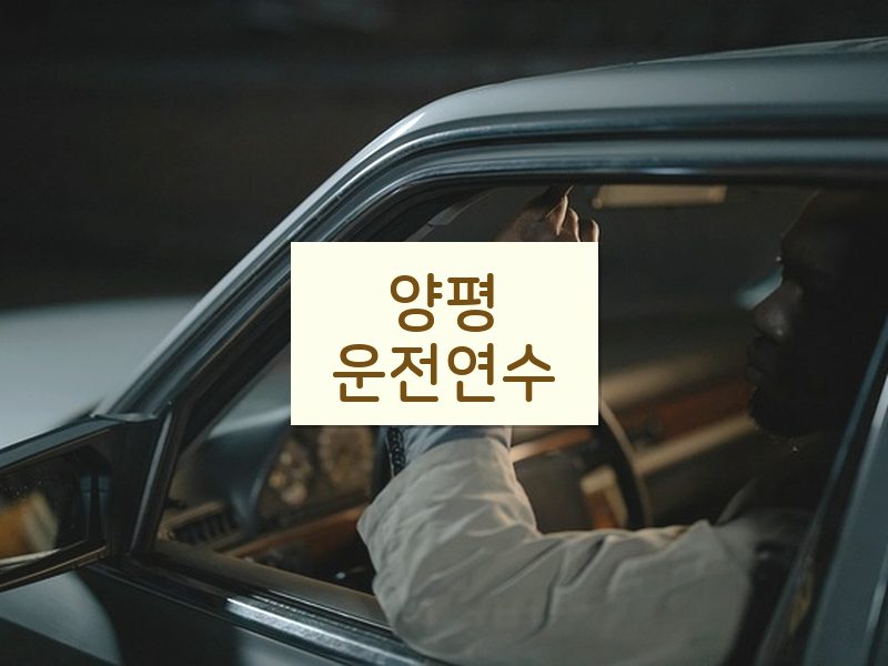 양평운전연수 후기