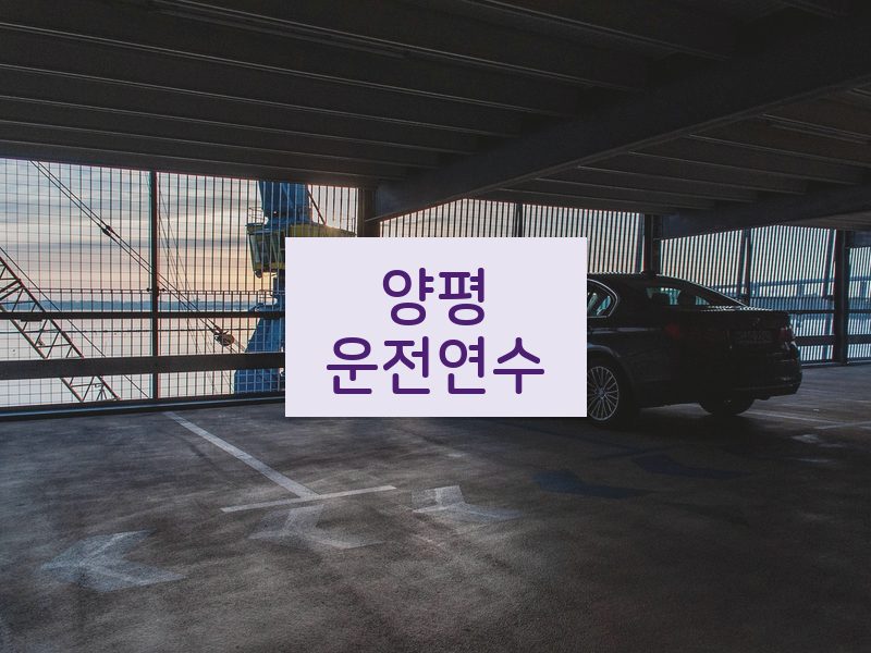 양평운전연수 후기