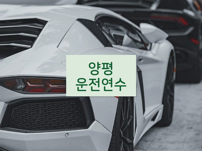 양평운전연수 후기