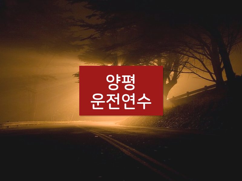 양평운전연수 후기