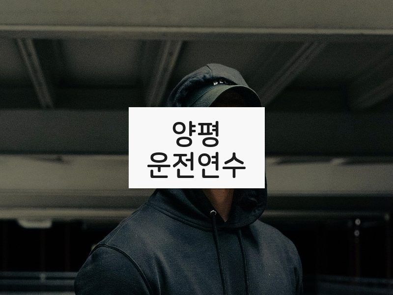 양평운전연수 후기