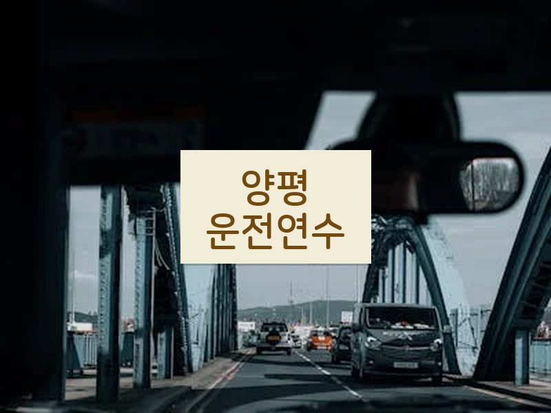 양평운전연수 후기
