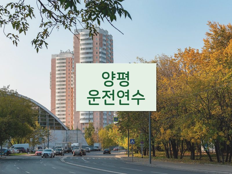 양평운전연수 후기