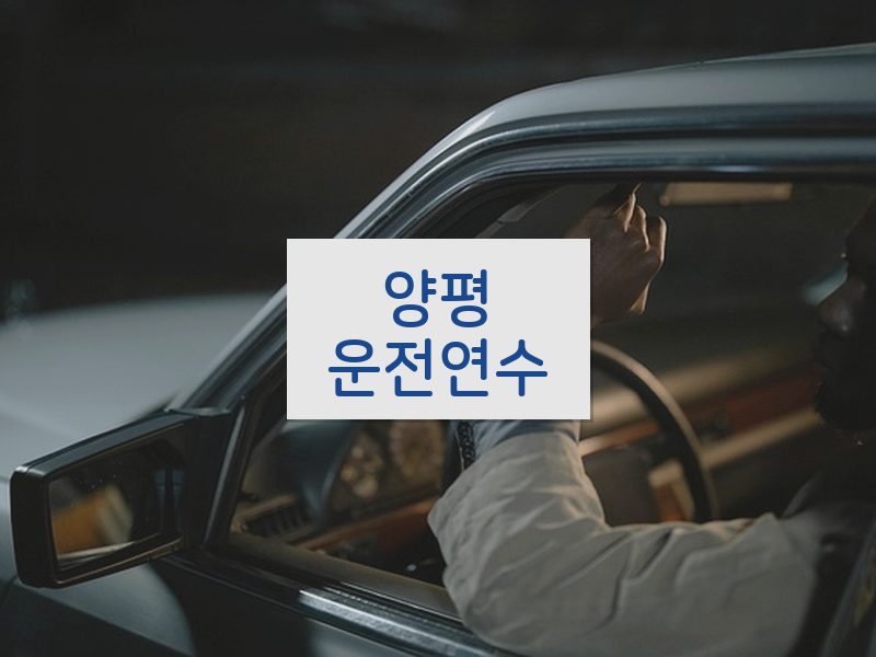 양평운전연수 후기