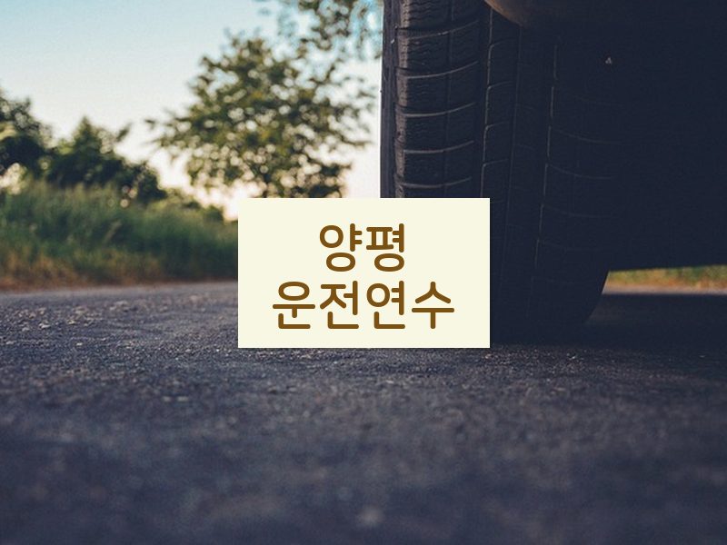 양평운전연수 후기