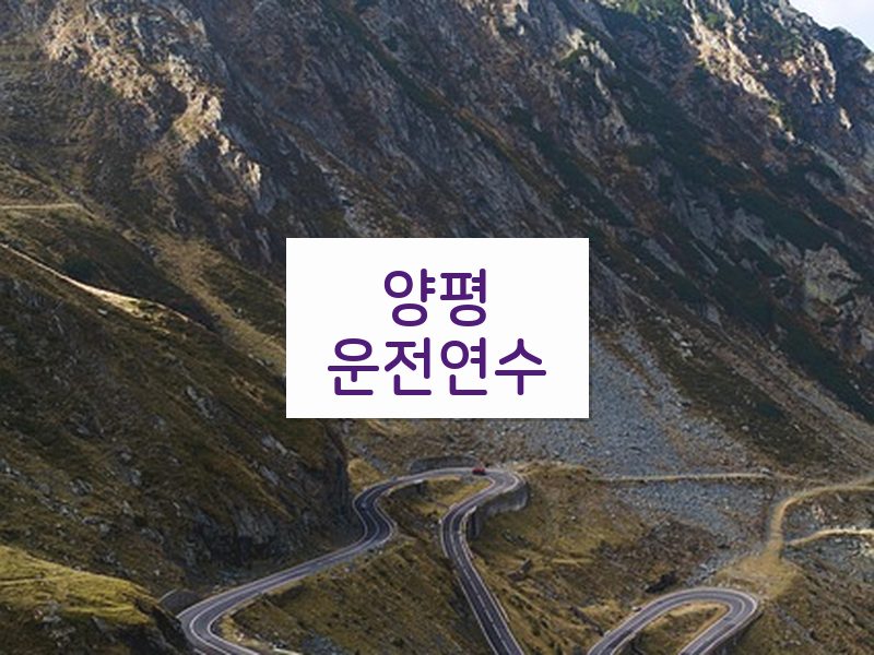 양평운전연수 후기