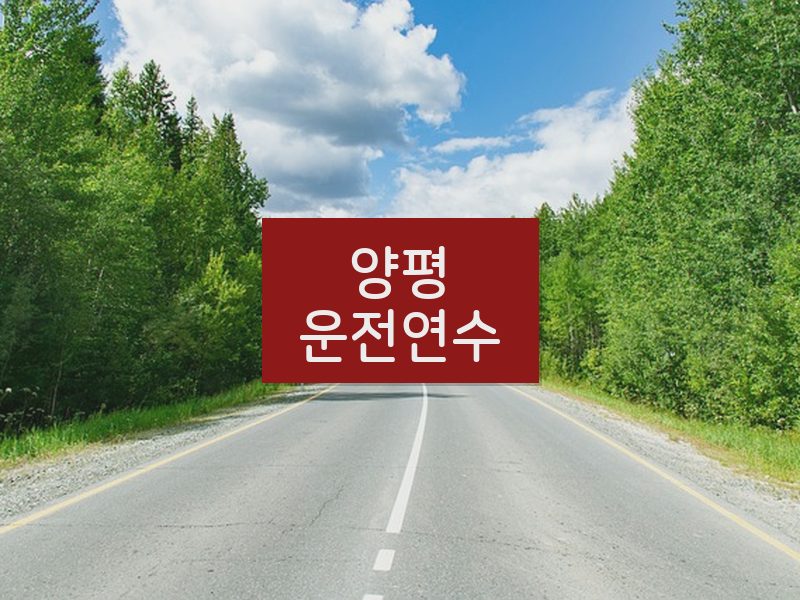 양평운전연수 후기