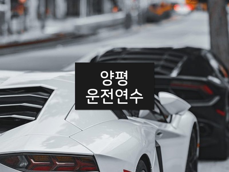 양평운전연수 후기
