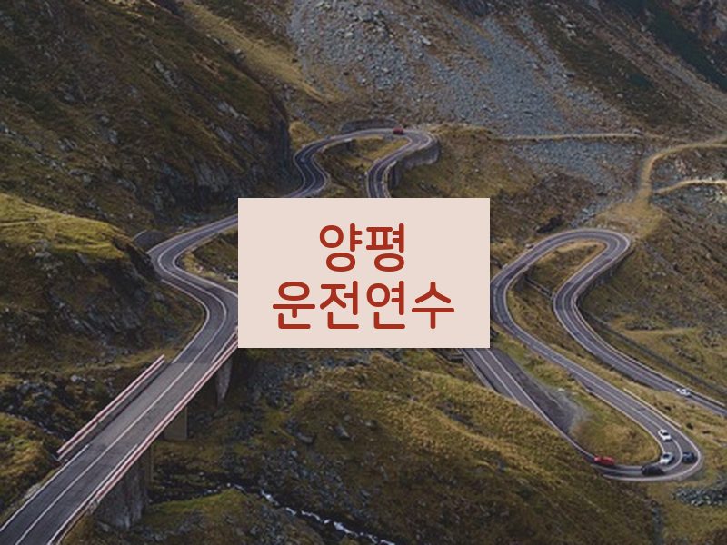 양평운전연수 후기
