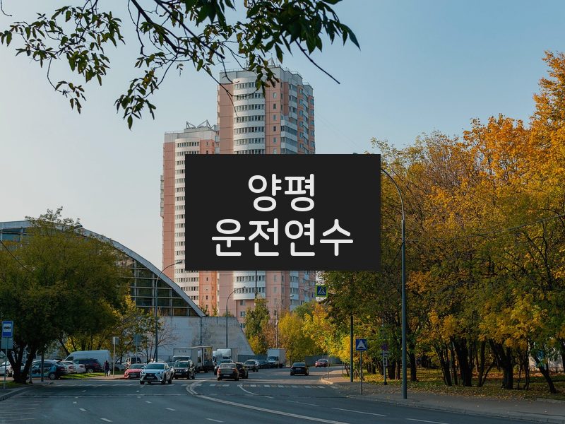 양평운전연수 후기
