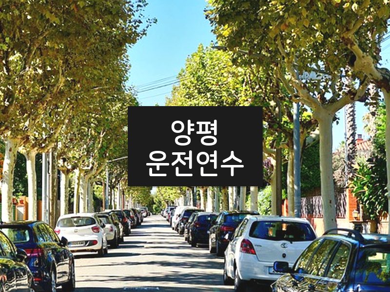 양평운전연수 후기