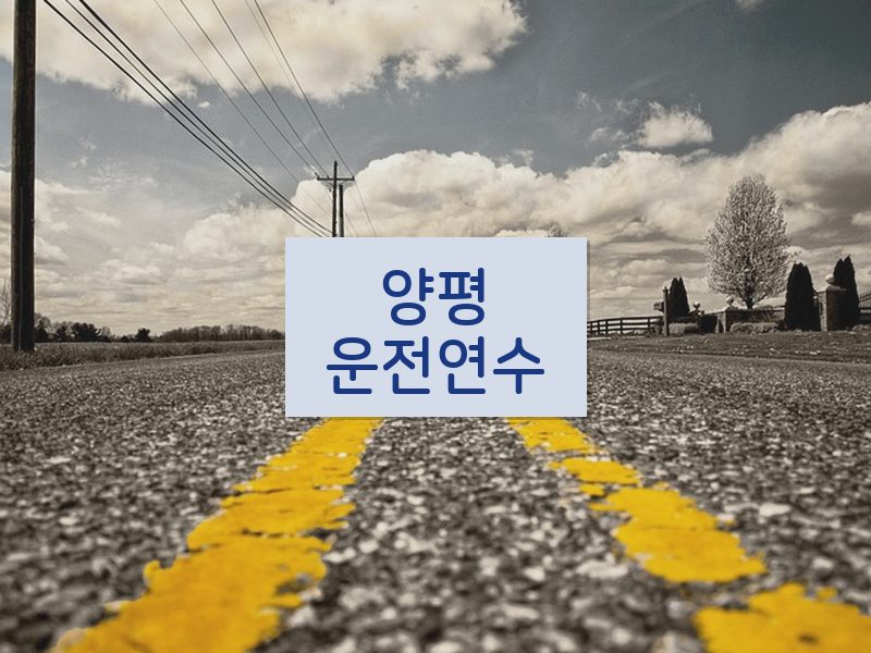 양평운전연수 후기