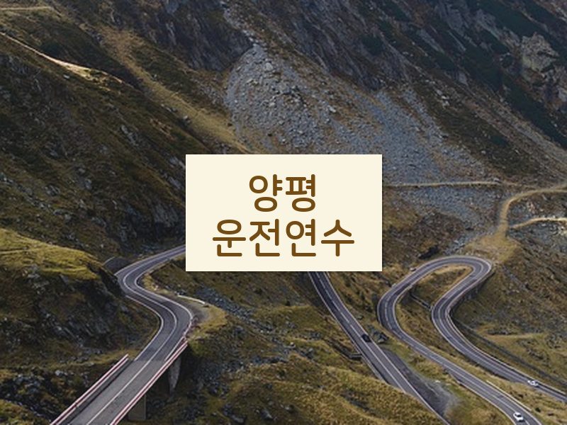 양평운전연수 후기