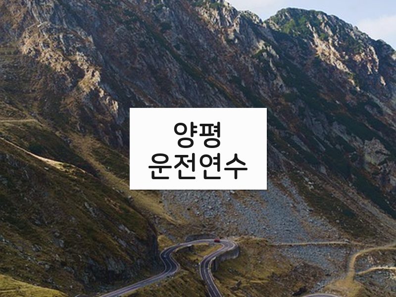 양평운전연수 후기