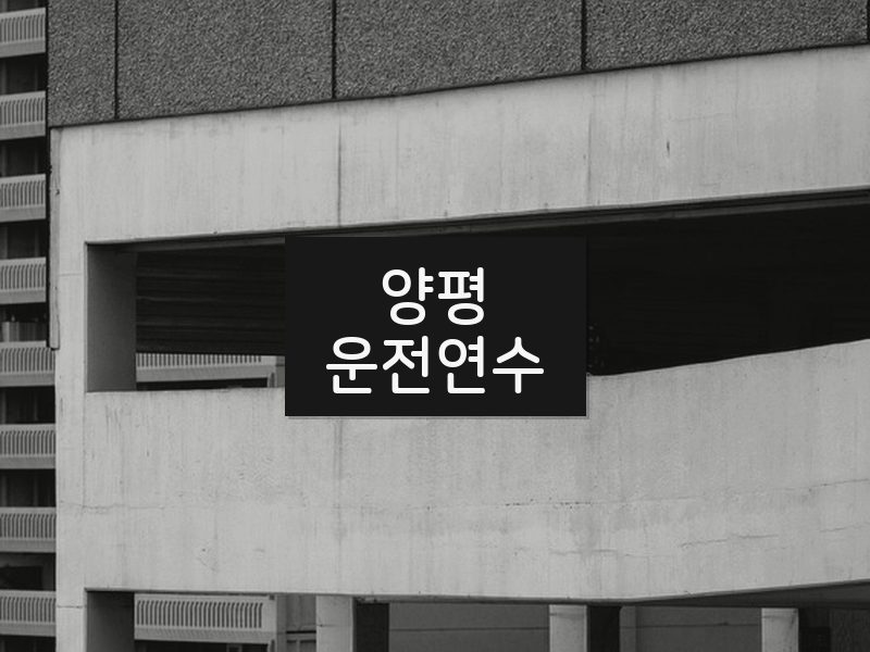 양평운전연수 후기