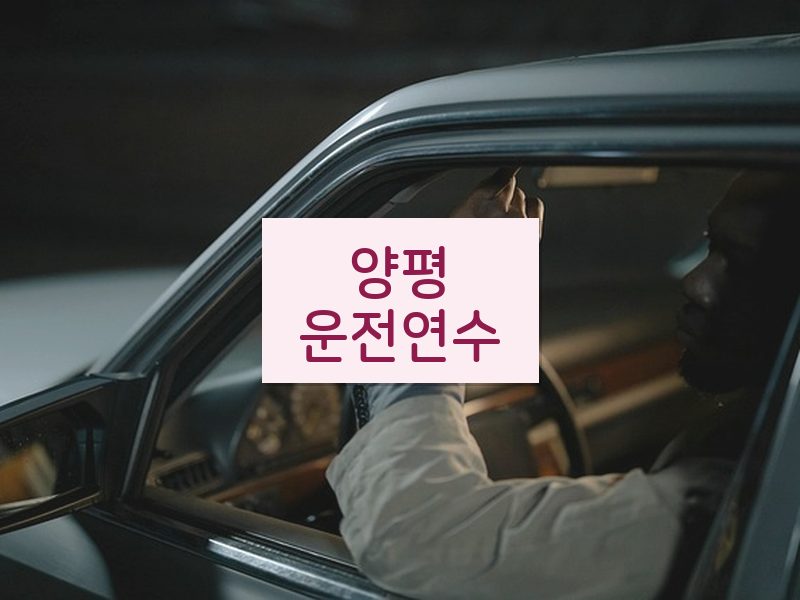 양평운전연수 후기