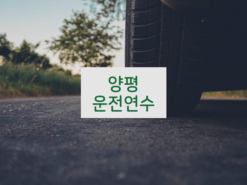 양평운전연수 후기