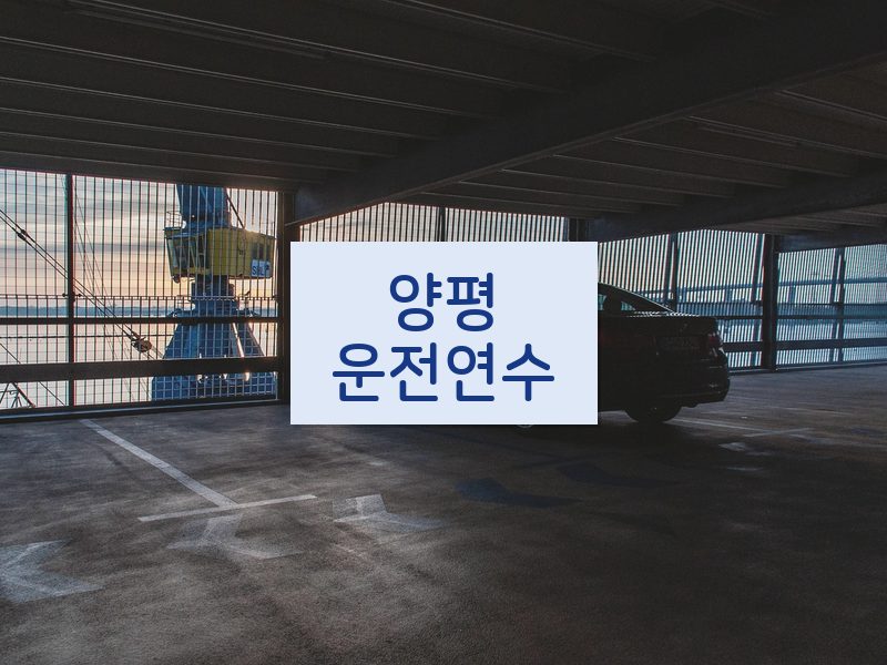양평운전연수 후기