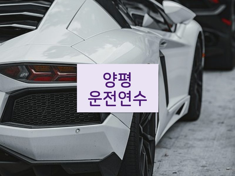 양평운전연수 후기