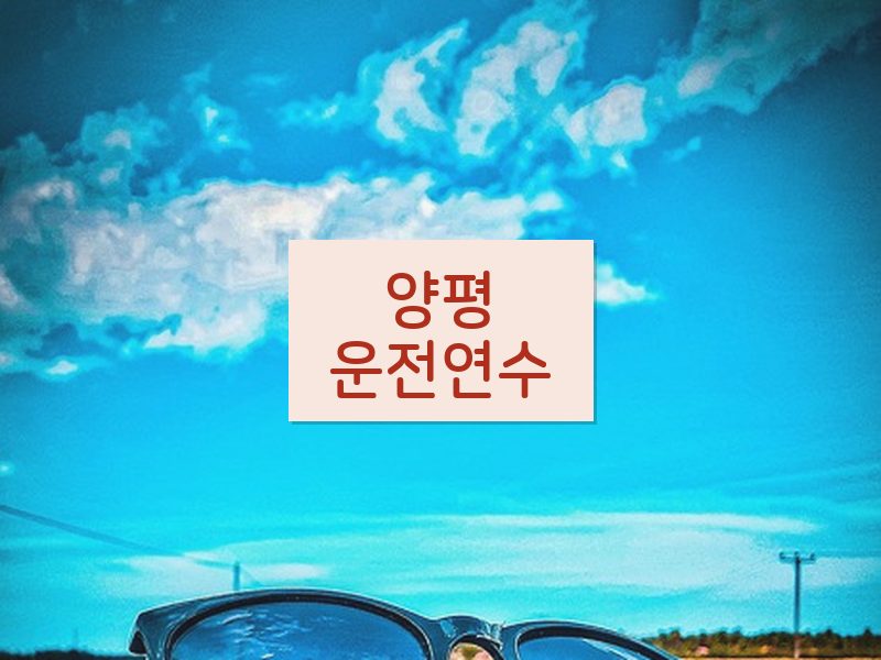 양평운전연수 후기