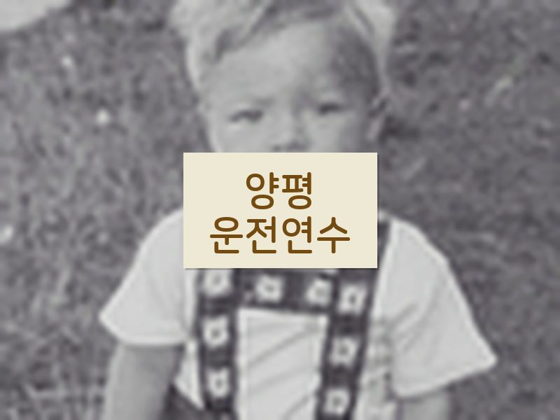 양평운전연수 후기