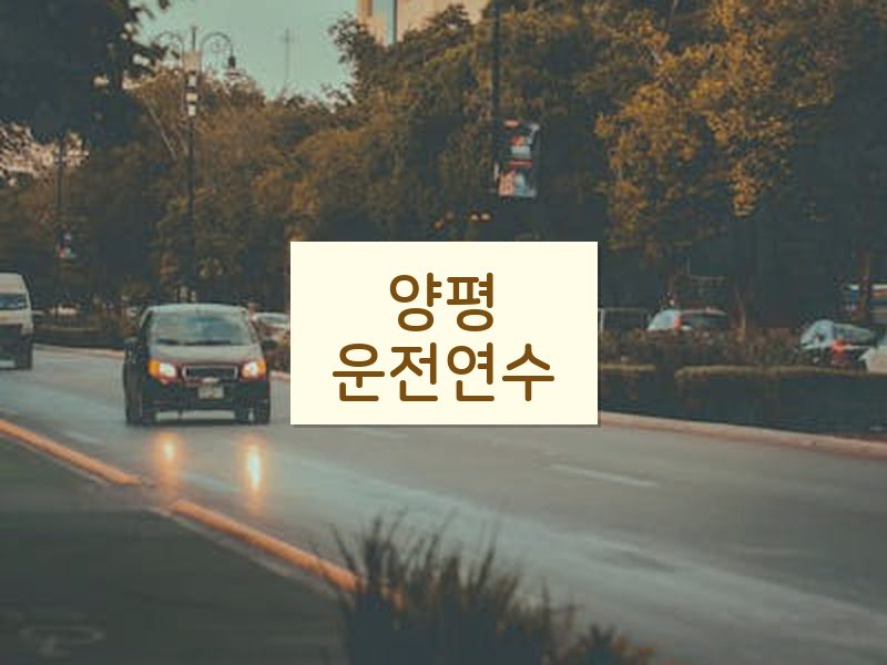 양평운전연수 후기