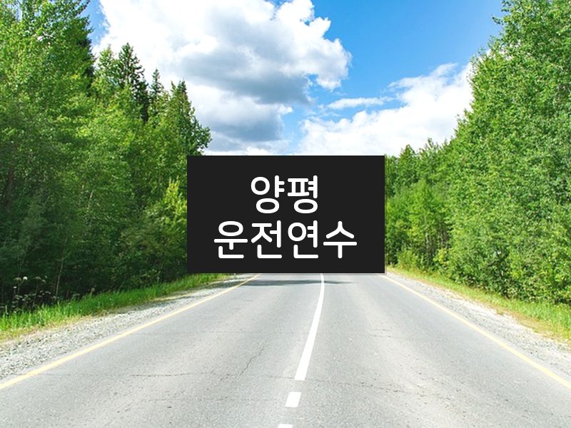 양평운전연수 후기