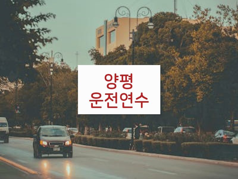 양평운전연수 후기